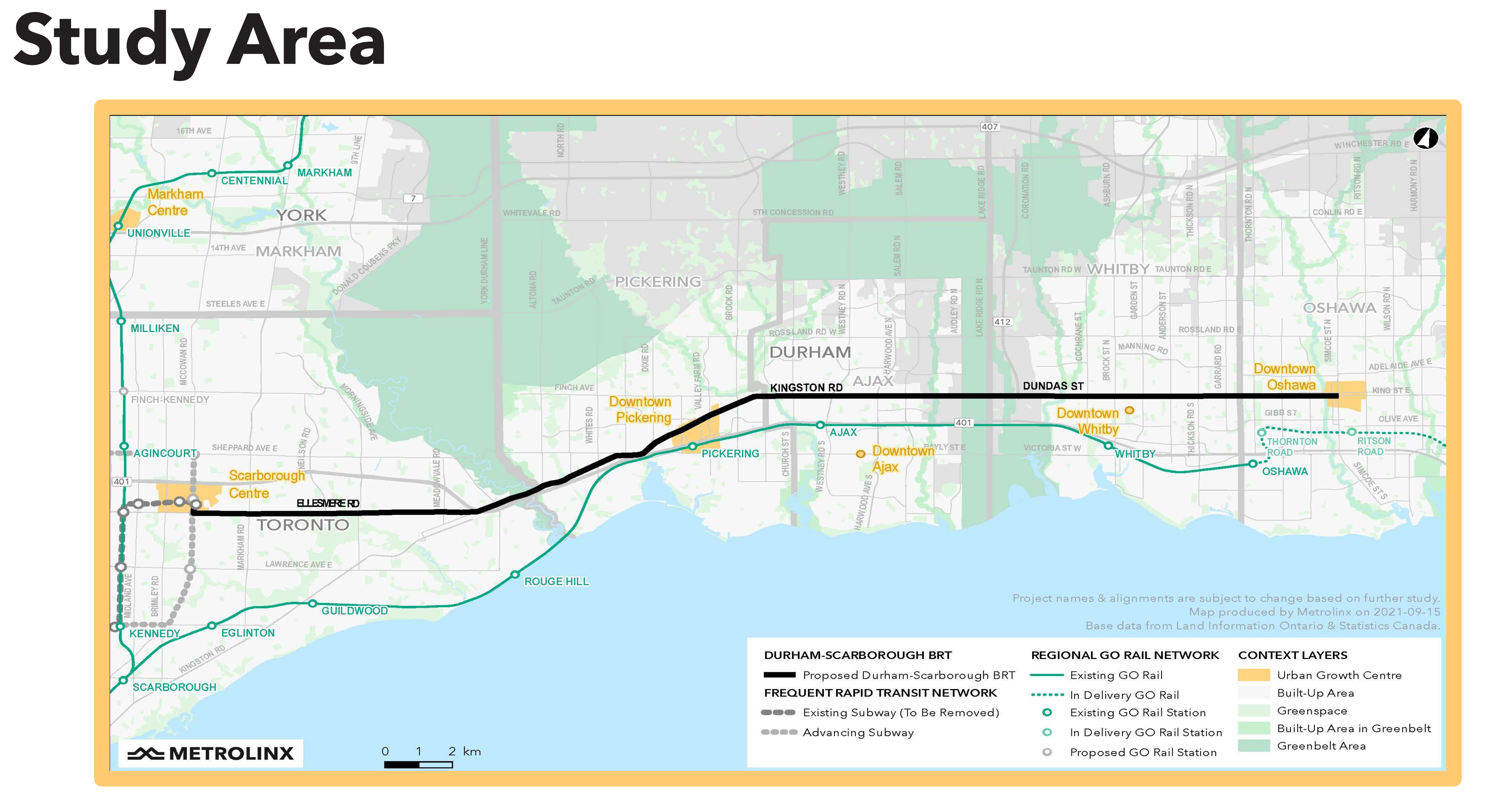 TPAP Environmental Assessment Urban Planning Durham Scarborough Bus Rapid Transit